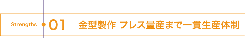 金型製作　プレス量産まで一貫生産体制